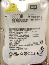 W.DIGITAL WD5000LPCX 2.5